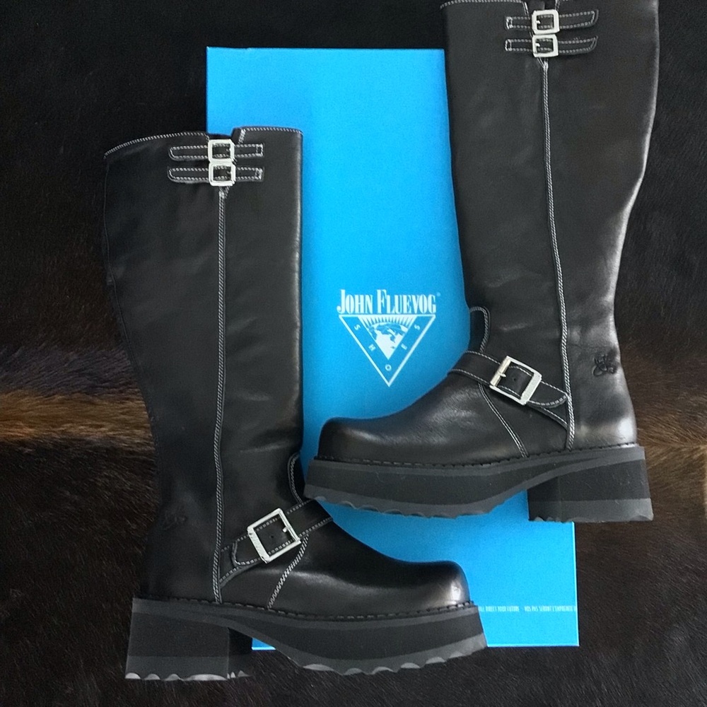 Fluevog Bond Girl Tall Boots Size 8